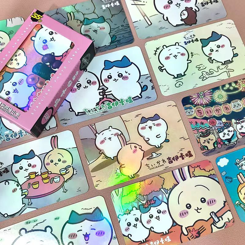 Chikawas Small Card Cute Hachiware USAGI Momoka Peripheral Cartoon Starlight Laser LOMO Card