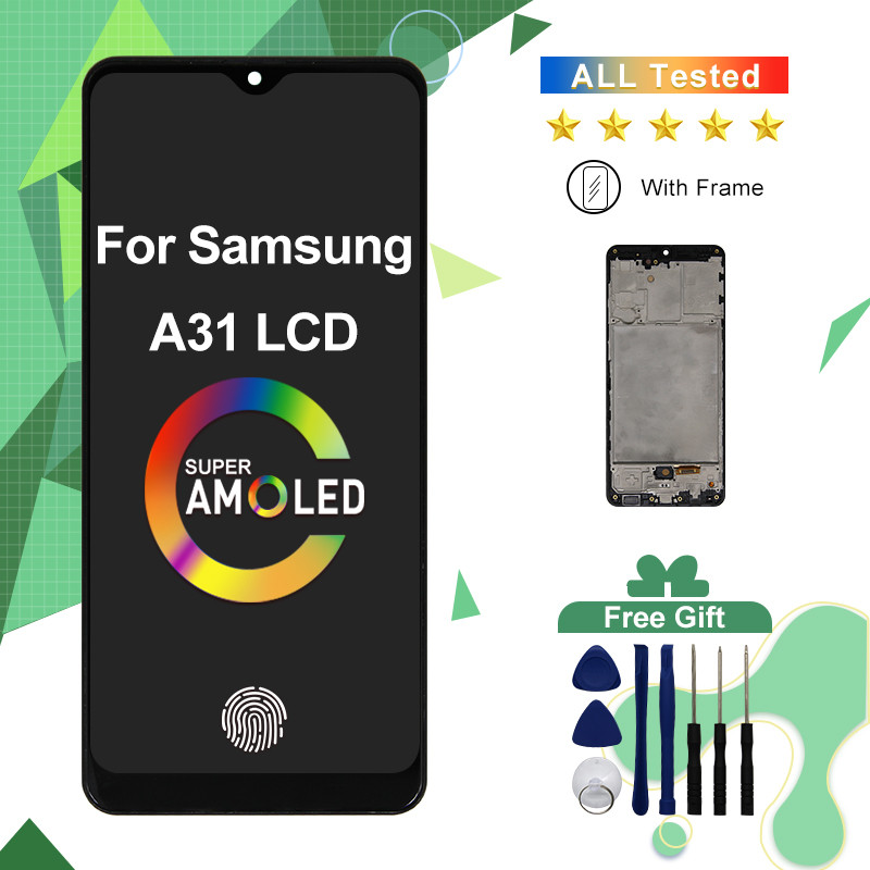 AMOLED SM-A315F LCD For Samsung Galaxy A31 LCD Display Touch Digitizer Replace Parts For Samsung