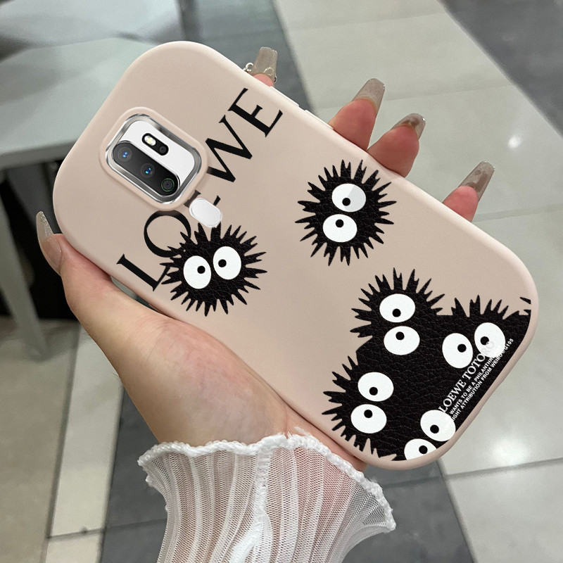 Casing Hp Untuk OPPO A5 2020 A9 2020 Case Bola duri Hitam kecil Kesing silikon berbahan Cesing Softc
