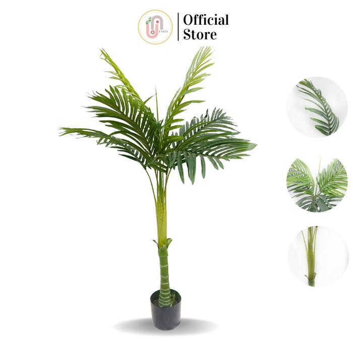 Tanaman Hias Pohon Palem Daun Kelapa Artificial Dekorasi Sudut Ruangan