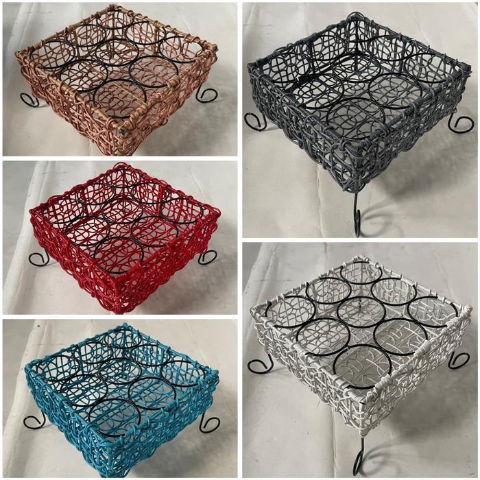 Keranjang Air Mineral Isi 9 Model Kotak Besi Rotan Sintetis Tbk