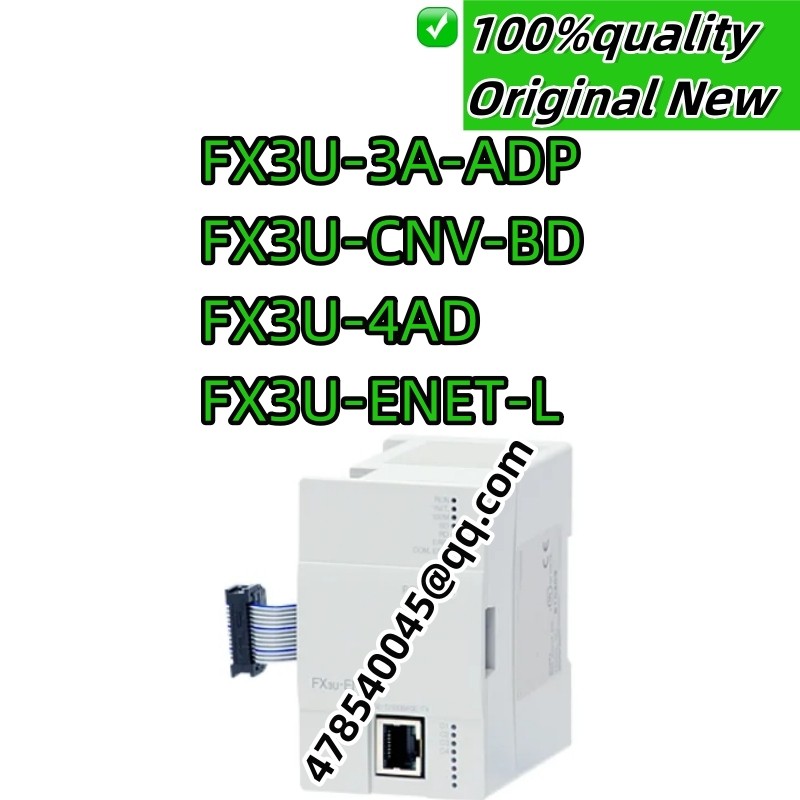 100% new original FX3U-3A-ADP FX3U-CNV-BD FX3U-4AD FX3U-ENET-L