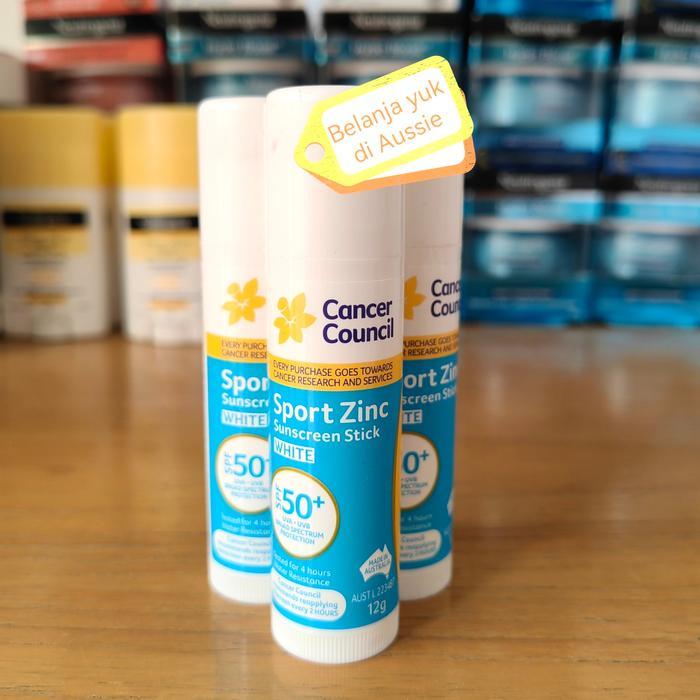 Cancer Council Sport Zinc Sunscreen Stick White Spf 50+ - 12G