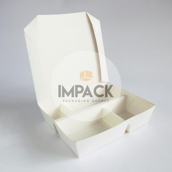 lunch box paper sekat 4 polos