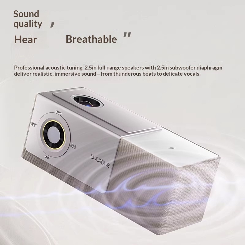 bulublue E300 Sunset Ambience Light Bluetooth Speaker High Sound Quality White Noise Speaker 15W