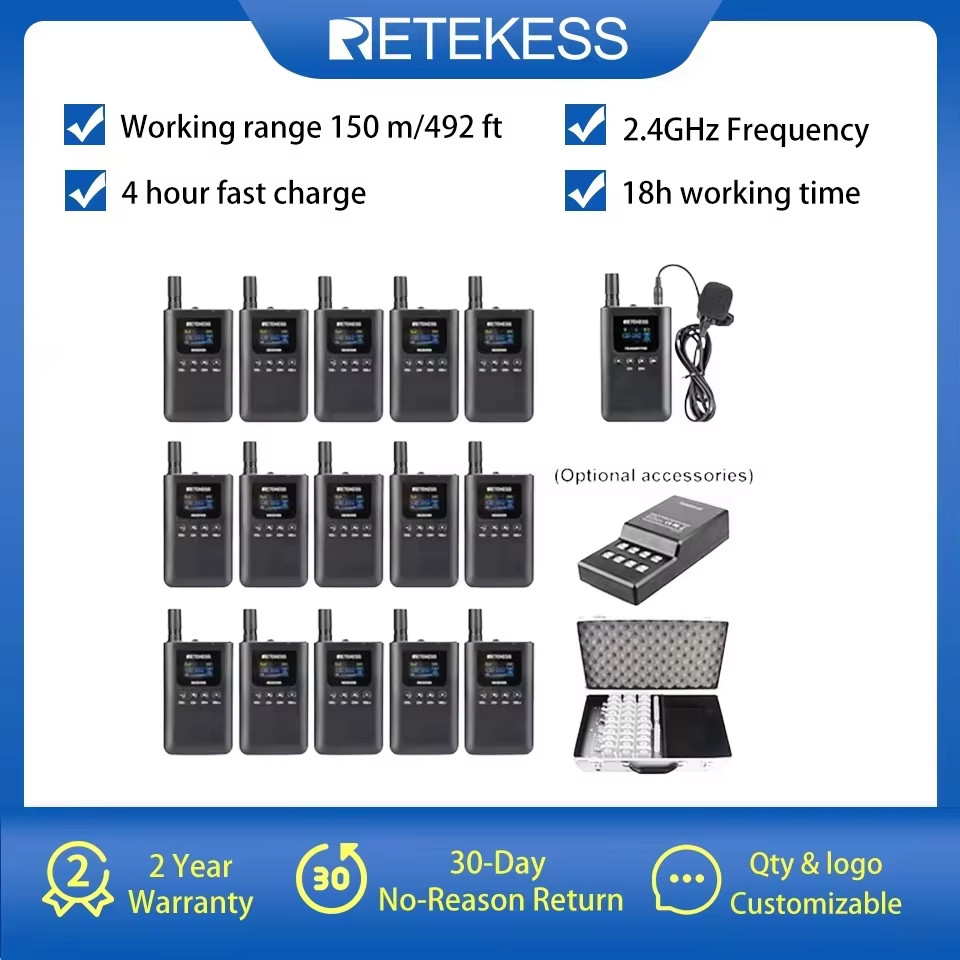 RETEKESS TT125 Tour Guide System Whisper Tour Guide System Radio Guide For Excursion Translation