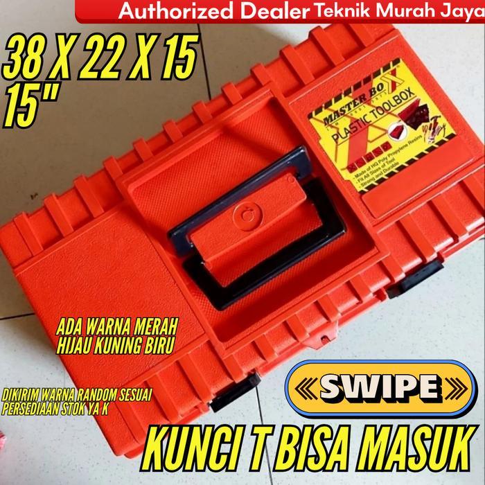 ORIGINAL MASTERBOX TOOLBOX Tool Box 15 inch 15 in Plastik PVC Kotak Alat Perkakas Merah Hijau Kuning