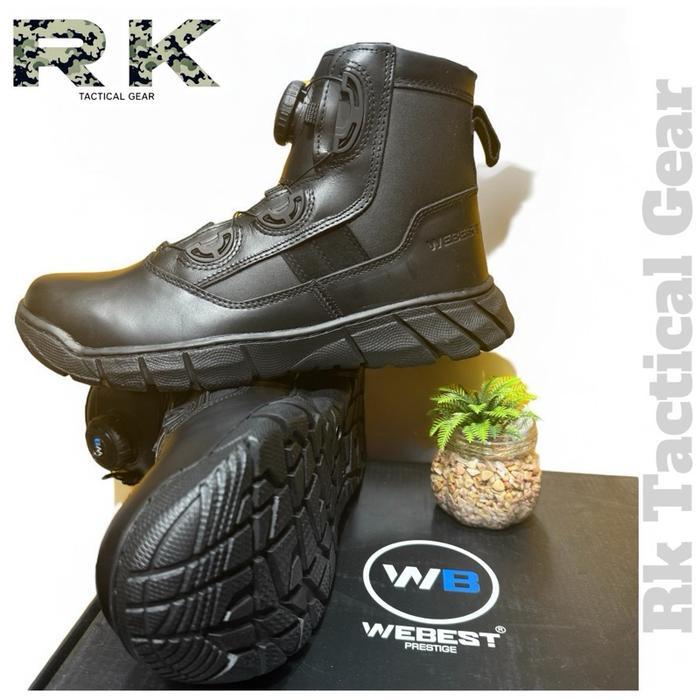 Sepatu PDH Original WB Midtrax Boa System Bahan Kulit Asli - Sepatu Kerja TNI POLRI KEJAKSAAN/