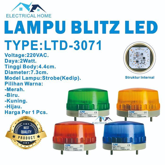 LAMPU BLITZ LED STROBE LIGHT FLASH LAMP KEDAP-KEDIP BULAT 220VAC