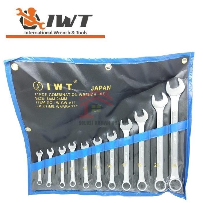 Kunci Ring Pas Set IWT 11 pcs / Reng Pas / Combination Wrench 824mm