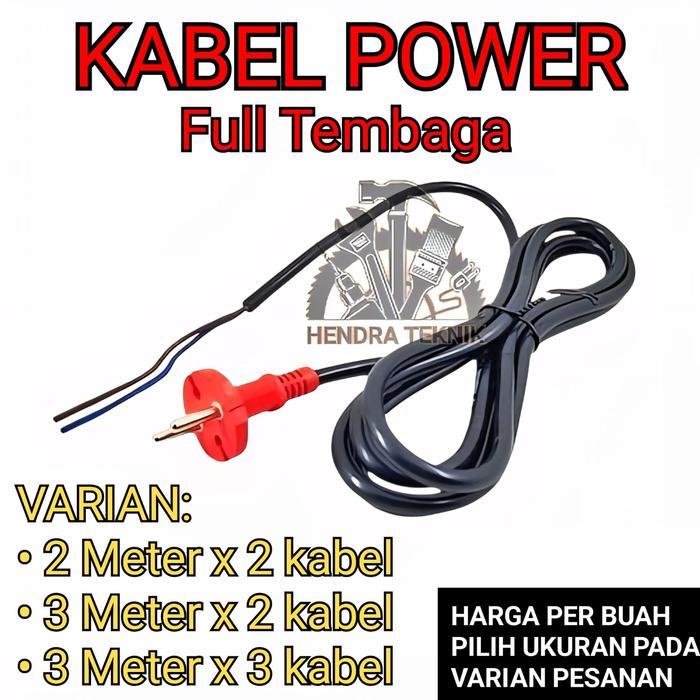 KABEL LISTRIK TEMBAGA 2X2M 2x3M 2x5M 3x3M KABEL 0.75MM COLOKAN STOP KONTAK MURAH BAGUS