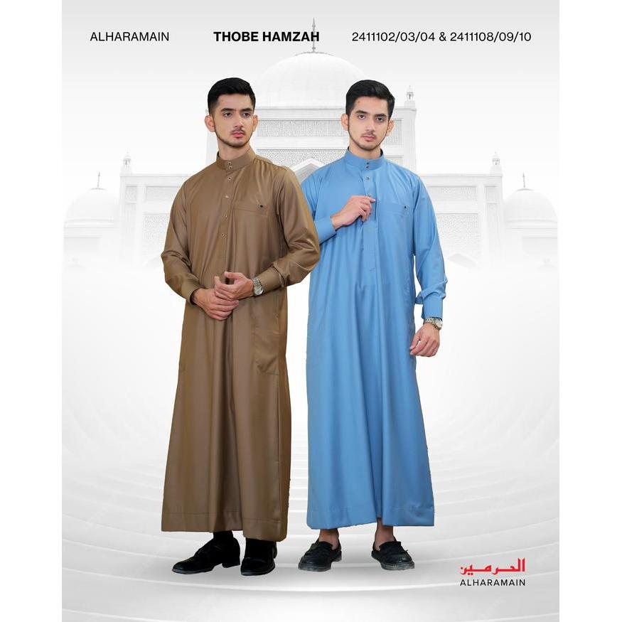Stok Baru AL Haramain Series Semi Wol Thobe Hamzah Jubah / Gamis Pria Remaja & Dewasa