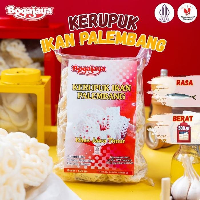 ASLI KERUPUK IKAN PALEMBANG BOGAJAYA 500GR / KRUPUK IKAN MIE MENTAH KHAS SURABAYA READY STOCK