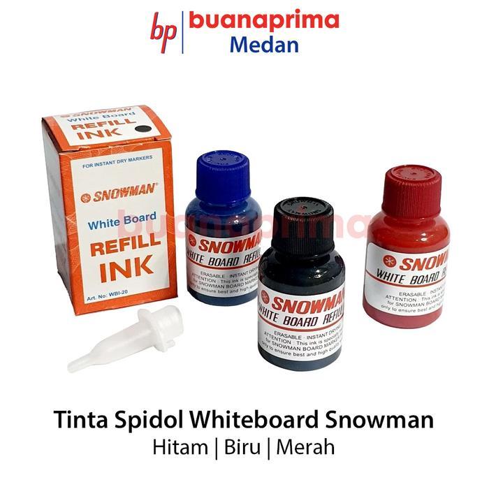 TINTA Spidol WHITEBOARD SNOWMAN Bisa Dihapus Isi Ulang Refill Spidol Papan Tulis, ATK