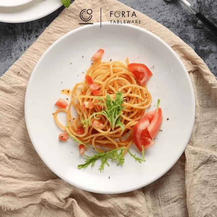 FORTA Dinner Plate Hotel (SET 3 PCS) / Piring Ceper Putih / Piring Keramik Putih