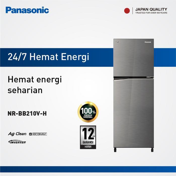 Panasonic NR-BB210V-H Kulkas 2 Pintu [210 L] - Glory Grey