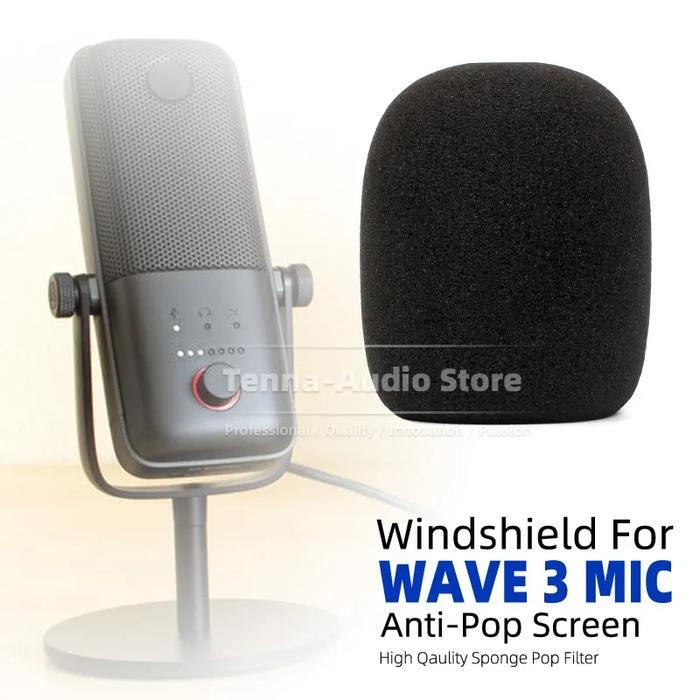 Amino Neutrik - Busa Mic Elgato Wave 3 Windscreen Pop Filter Foam Dustproof Shield