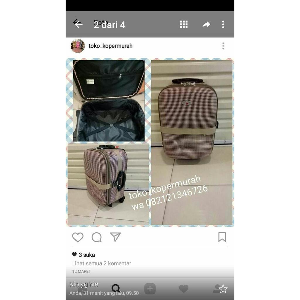 Garansi Koper Bahan Kain Polo Team Size 18 Inch