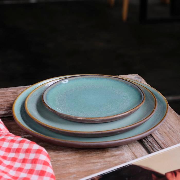 Piring Keramik Naruna Hijau / Piring Keramik Murah/ Piring Saji