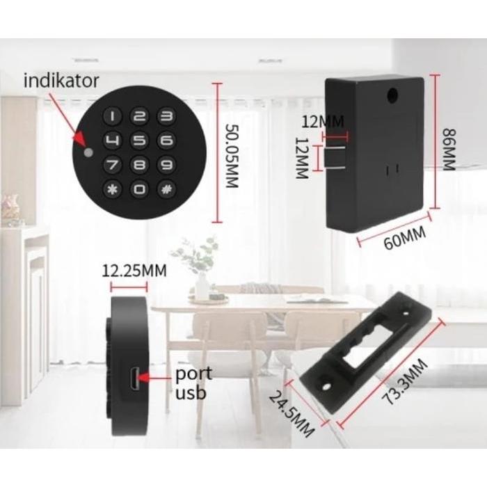 KLS KUNCI LACI - KUNCI LEMARI ELEKTRIK - DIGITAL CABINET LOCK