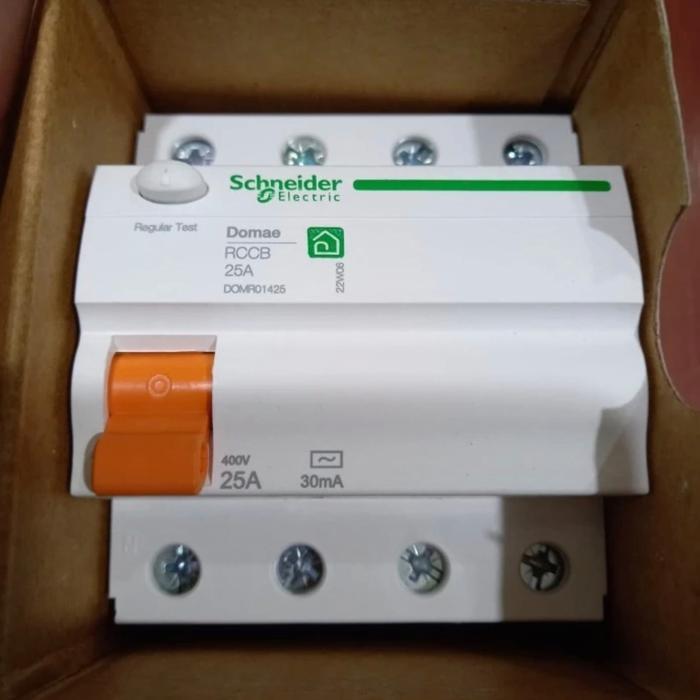 Jaminan Termurah Elcb Schneider Domae 25A 3Phase 300Ma/30Ma 25A 4Phase Elcb 4 Phase 25A