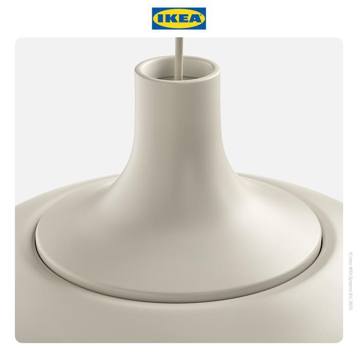 IKEA VAXJO Lampu Gantung Krem Minimalis 38cm Plastik