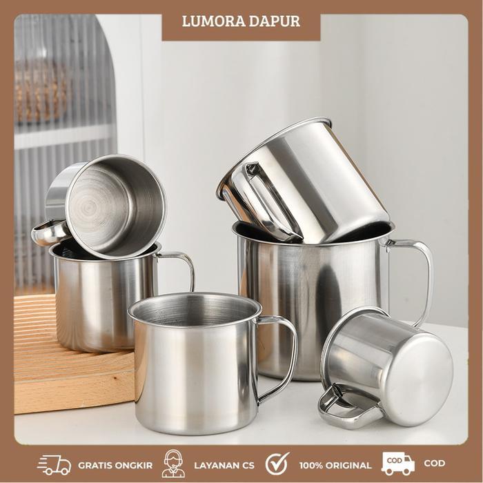 Mug Gelas Cangkir Kopi / Cangkir Stainless / Gelas Stainless / Mug Stainless / Mug Stainless