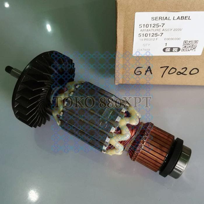 Armature Angker Rotor Makita GA7020 GA9020 GA 7020 9020 Gerinda Tangan Original 510125-7