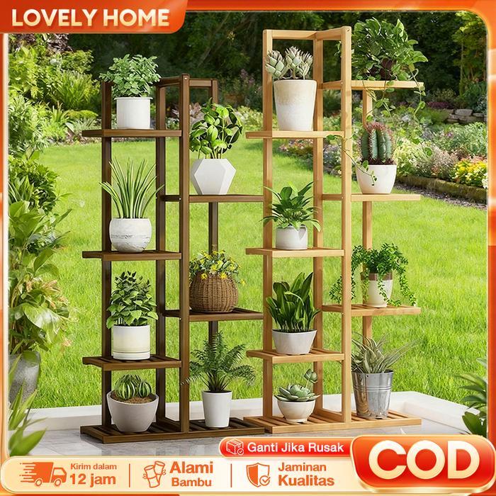 LOVE Rak Bunga Sudut Ruang Tamu Rak Bunga Kayu Tanaman Rak Bunga Minimalis Standing Pot Susun rak