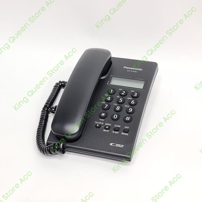 [] Telepon Kabel Panasonic KX-T7703X Telepon Panasonic KX-T7703 - Hitam