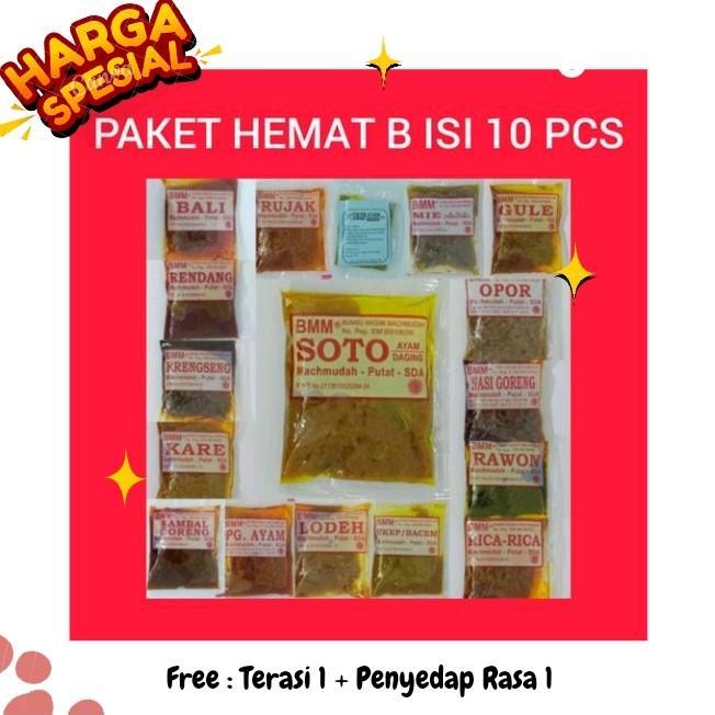 Promo [11.11 Bonus Desaku Marinasi/ 1 Bumbu HARBOLNAS] Paket 10 Bumbu Masak Machmudah 55 gram Kuning