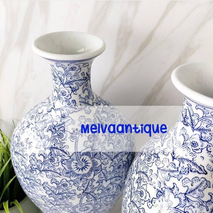 VAS ANTIK KERAMIK BIRU PUTIH / PAJANGAN KERAMIK / PAJANGAN ANTIK