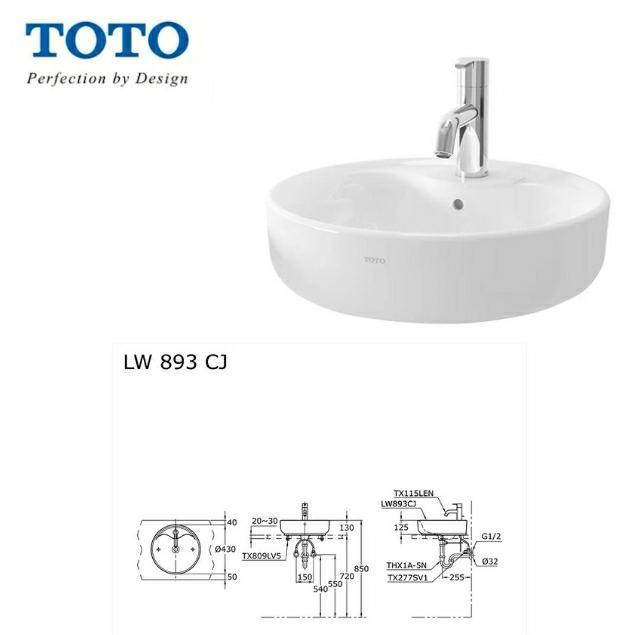 Wastafel TOTO OMNI LW 893 CJ Putih