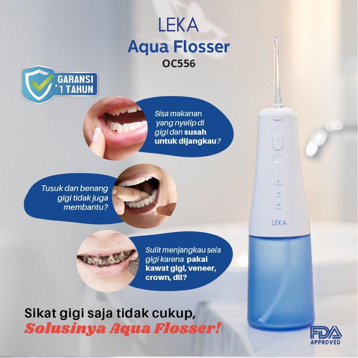 LEKA OC556 Aqua Flosser - Portable Oral Dental Water Irrigator