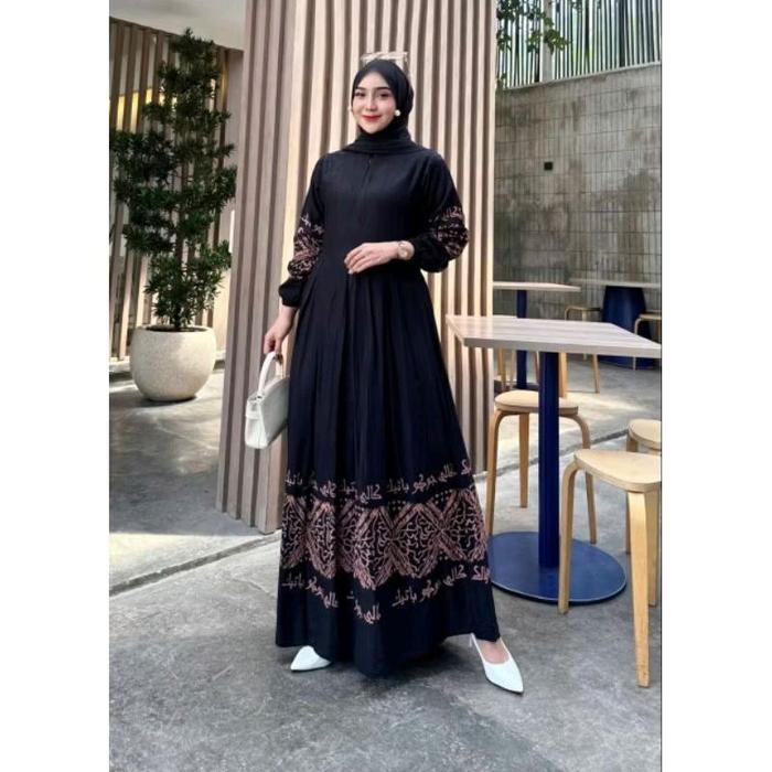 PREMIUM Gamis Twill Ori Motif Kaligrafi gamis twill arab gamis twil cap gamis twill pekalongan gamis