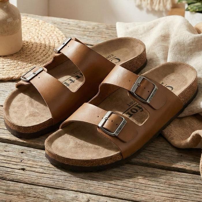 Aerostreet - Vintage Leo Selop Sandal Lebaran Empuk Pria Tali Strap Sendal Selop Casual Vintage