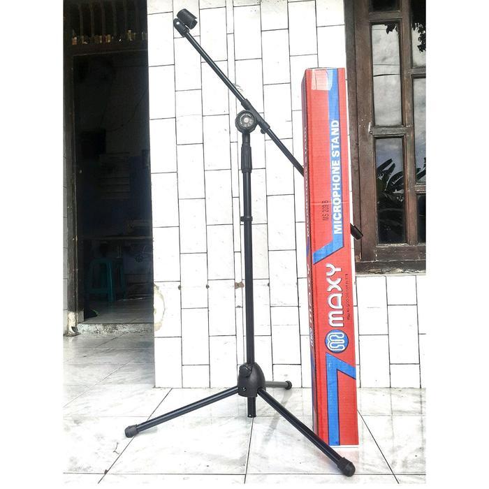 Best Seller Stand Mic Panjang Maxy Plus Holder Mic Tidak Kabel Original