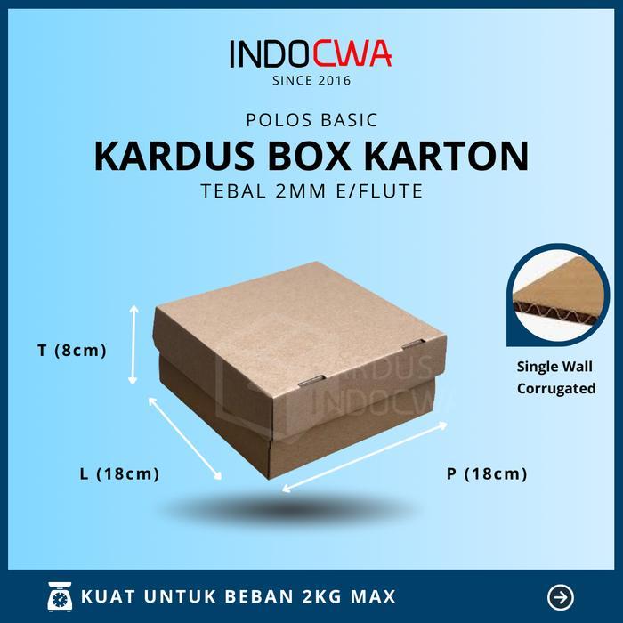Cake Box / Kardus Karton Box Kue Polos Uk 18x18x8