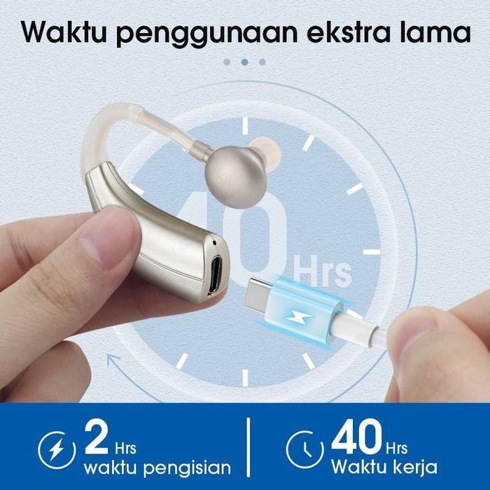 BRITZGO ALAT BANTU DENGAR RECHARGEABLE DIGITAL HEARING AIDS WIRELESS ASLI ALAT PENDENGARAN TELINGA