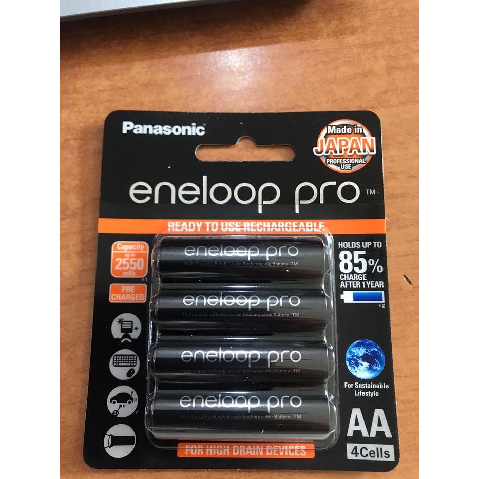 PANASONIC ENELOOP PRO BATERAI AA 2.550MAH TAHAN LAMA 500 KALI ISI ULANG MADE IN JAPAN ENELOOP PRO AA