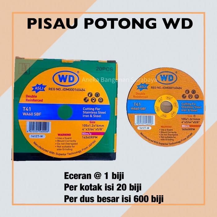 PISAU POTONG BESI WD / mata gerinda pisau stainless besi baja