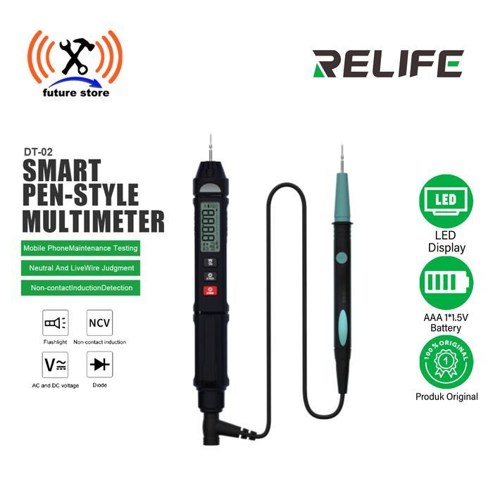 Terlaris RELIFE DT-02 MULTIMETER SMART PEN - MULTIMETER DIGITAL BENTUK PENA CERDAS DAN SERBAGUNA