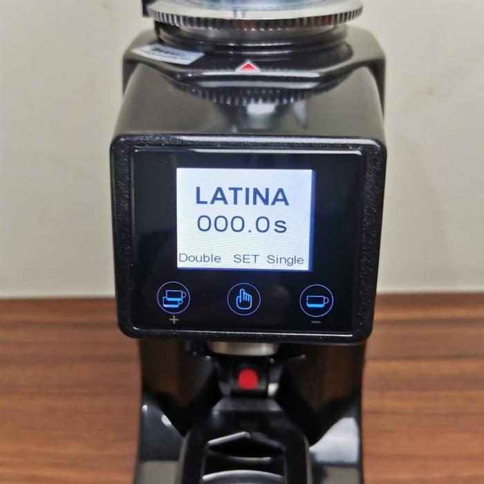 LATINA VEGA DX 60 E - ESPRESSO ELECTRIC COFFEE GRINDER - DX60E DX60 E MESIN PENGGILING HITAM PUTIH