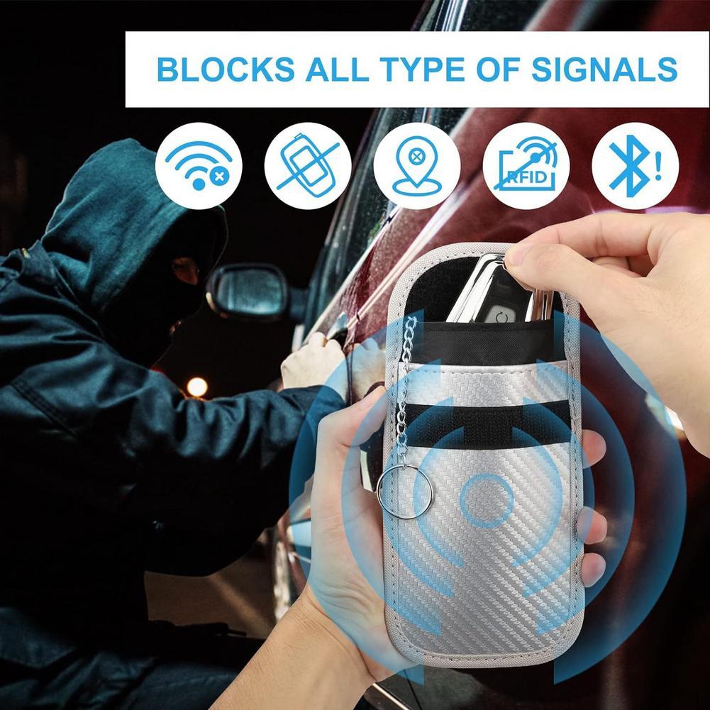 Anti Theft Faraday Box with Bag for Key Fob Cage RFID Faraday Key Fob Protector Radiation-proof