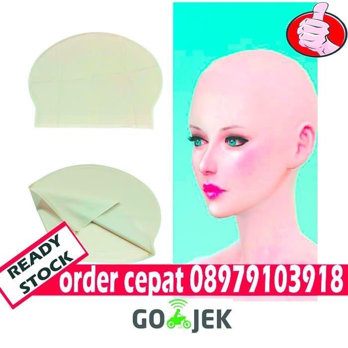 Wig Botak Bald Cap Kepala Botak Palsu Kepala Latex