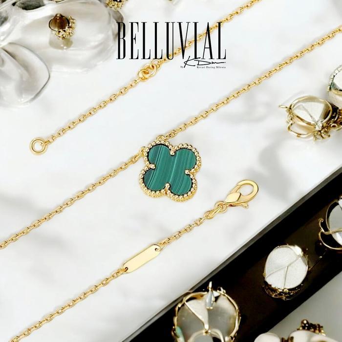 ser Kalung Titanium - Belluvial titanium - Kalung - Necklace - Kalung Leher Clover - Tidak Berkarat