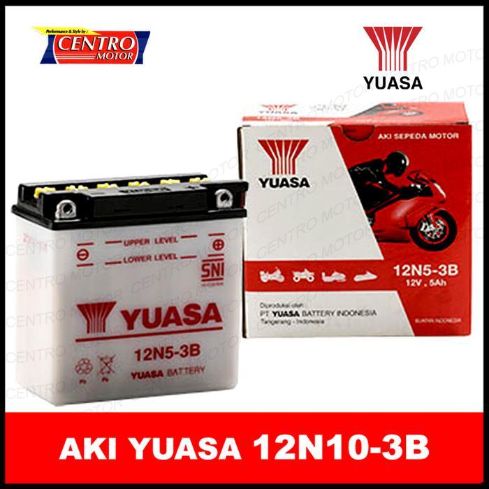 Yuasa 12N10-3B.10 Amper.Aki Motor Vespa New Px 150, Thunder 250Cc.