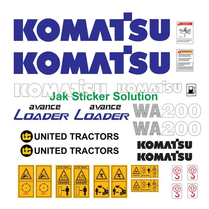 Stiker Komatsu Wa200-3 Sticker Wheel Loader