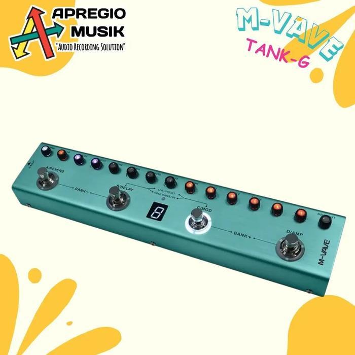 Efek Gitar M-VAVE MVAVE TANK-G TANK G Multi Effects gitar Pedal strip with battrey