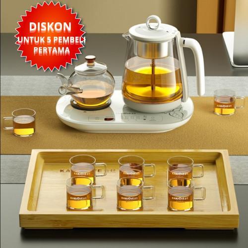 Teko listrik / pemanas air/ kettle kaca electric kamjove HF-585 teh - HT-858